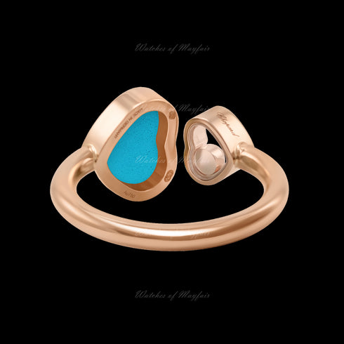 HAPPY HEARTS ROSE GOLD TURQUOISE RING 829482-5410