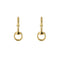 Horsebit Hoop earrings with dangling Horsebit in yellow gold YBD795656001