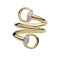 Horsebit Horsebit double ring in 18kt yellow gold and diamonds YBC861474001