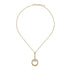 Horsebit Horsebit necklace with large pendant in 18kt yellow gold and diamonds YBB837699002