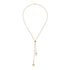 Horsebit Lariat necklace with Horsebit details in yellow gold_60cm YBB795850001