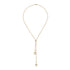 Horsebit Lariat necklace with Horsebit details in yellow gold_60cm YBB795850001