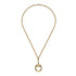 Horsebit Necklace with maxi Horsebit pendant in yellow gold YBB796823001