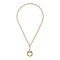 Horsebit Necklace with maxi Horsebit pendant in yellow gold YBB796823001