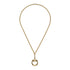 Horsebit Necklace with maxi Horsebit pendant in yellow gold YBB796823001