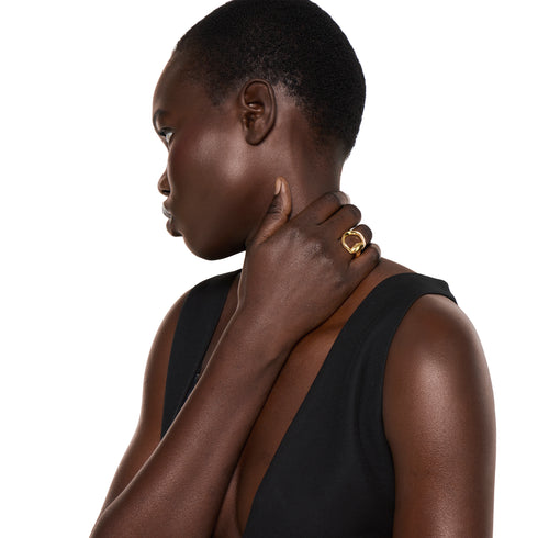 Horsebit Ring in yellow gold YBC831304001