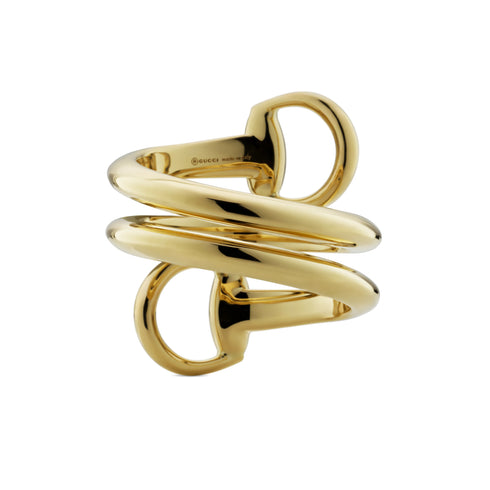 Horsebit Ring in yellow gold YBC837799001