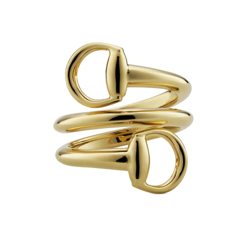 Horsebit Ring in yellow gold YBC837799001