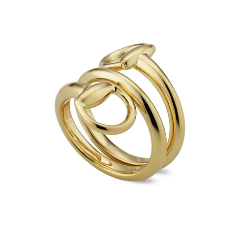 Horsebit Ring in yellow gold YBC837799001