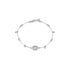 Interlocking G Bracelet in 18kt white gold and diamonds YBA729403003