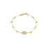 Interlocking G Bracelet in 18kt yellow gold and diamonds YBA729403002