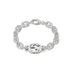 Interlocking G Bracelet in sterling silver with logo YBA627068002