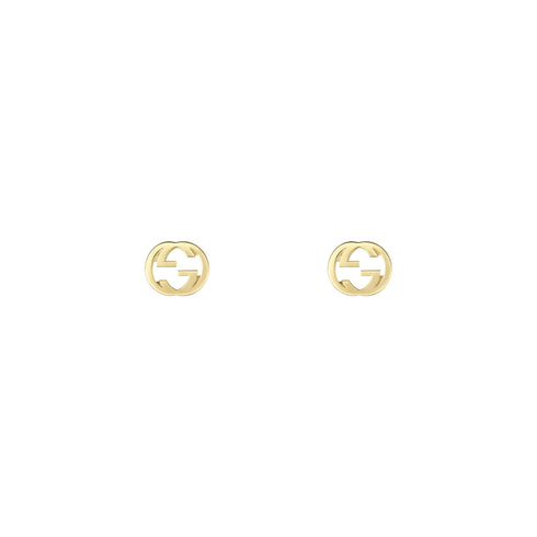 Interlocking G Earrings in 18kt yellow gold YBD748543002