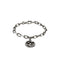 Interlocking G groumette bracelet in aged silver YBA607158001