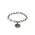 Interlocking G groumette bracelet in aged silver YBA607158001