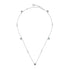 Interlocking G Necklace in 18kt white gold with topazes and detail YBB662429002