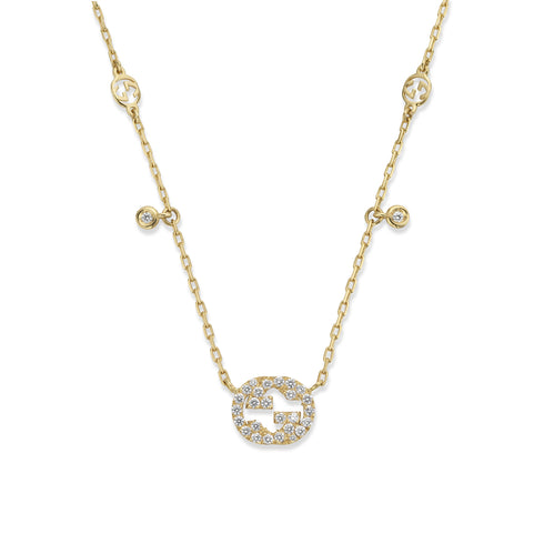 Interlocking G Necklace in 18kt yellow gold YBB729402002