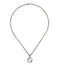 Interlocking G Necklace with pendant in aged sterling silver YBB455307001