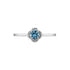 Interlocking G Ring in 18kt white gold with topaz and detail YBC662428004