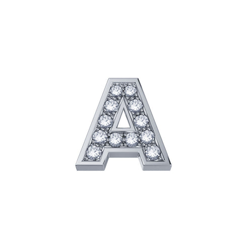 LETTERA A IN ORO BIANCO E DIAMANTI DCHF3319A