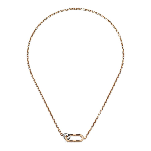 Link to Love chain necklace in pink and white gold YBB786671002