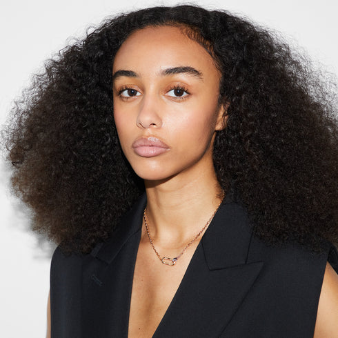 Link to Love chain necklace in pink and white gold YBB786671002