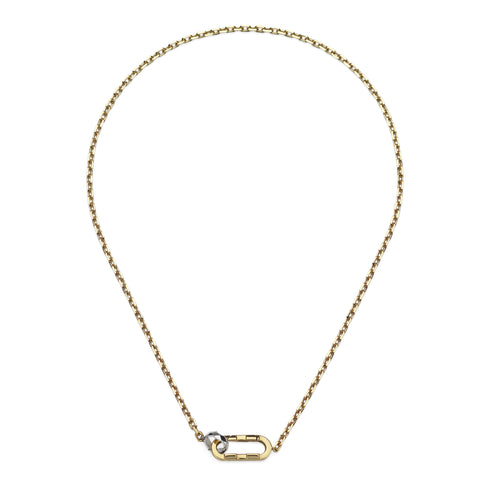 Link to Love chain necklace in yellow and white gold YBB786671001