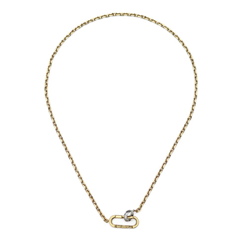 Link to Love chain necklace in yellow and white gold YBB786671001