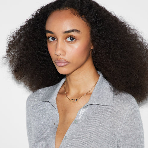 Link to Love chain necklace in yellow and white gold YBB786671001