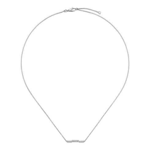 Link to love necklace in 18kt white gold and diamonds YBB662132001
