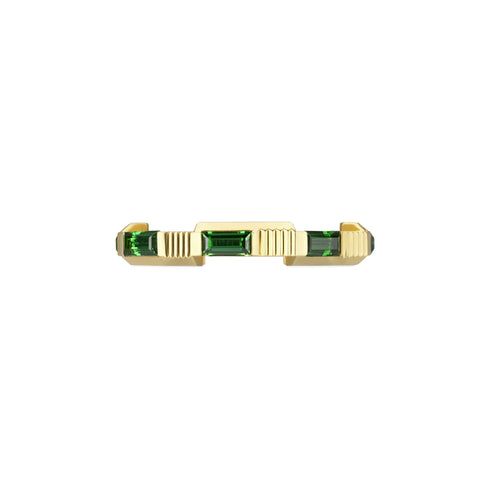 Link to Love ring in 18kt yellow gold and green tourmaline YBC662256002