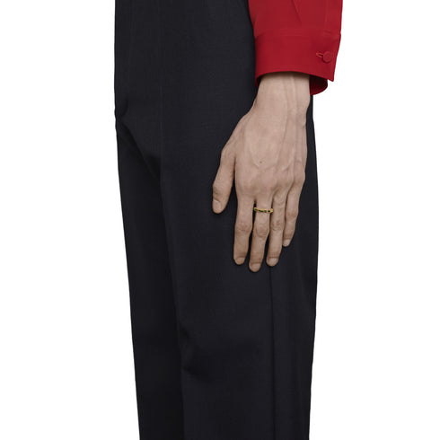 Link to Love ring in 18kt yellow gold and green tourmaline YBC662256002