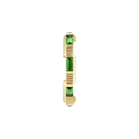 Link to Love ring in 18kt yellow gold and green tourmaline YBC662256002