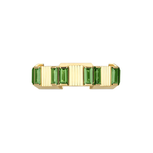Link to Love ring in 18kt yellow gold and green tourmaline YBC702414002