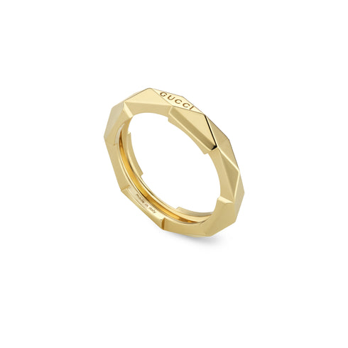 Link to Love studded ring in 18kt yellow gold YBC662177001
