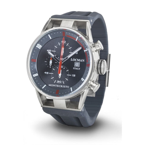 LOCMAN MONTECRISTO RATTRAPANTE CRONOGRAFO AUTOMATICO, CASSA IN ACCIAIO E TITANIO 0515V01-00GYRPSA