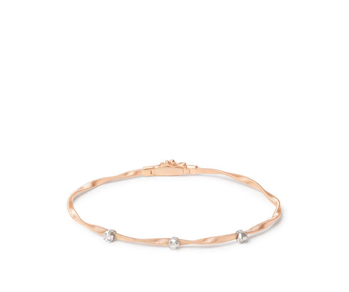 MARCO BICEGO® MARRAKECH COLLECTION 18K ROSE GOLD AND DIAMOND STACKABLE BANGLE BG337-B-WR-O6