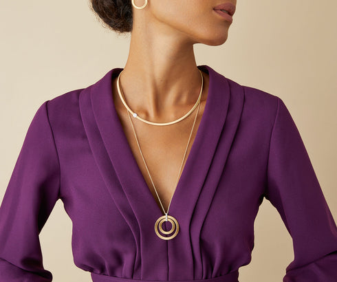 MARCO BICEGO® MASAI COLLECTION 18K YELLOW GOLD AND DIAMOND SINGLE STATION NECKLACE CG731-B-YW-M5