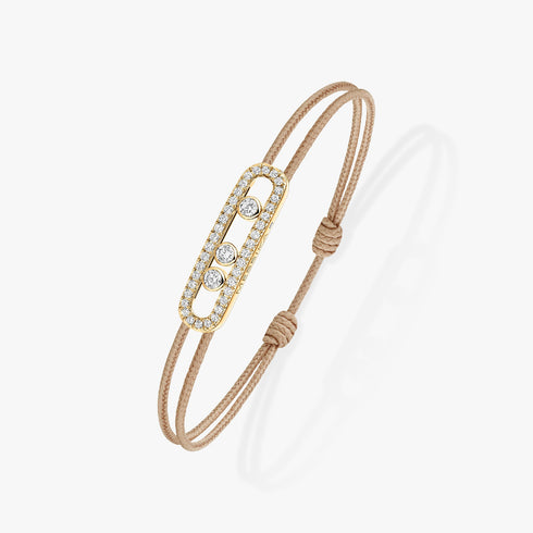 MESSIKA CARE(S) BEIGE PAVÉ CORD BRACELET 14102-YG
