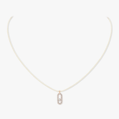 MESSIKA CARE(S) CREAM CORD PAVÉ NECKLACE 14104-PG