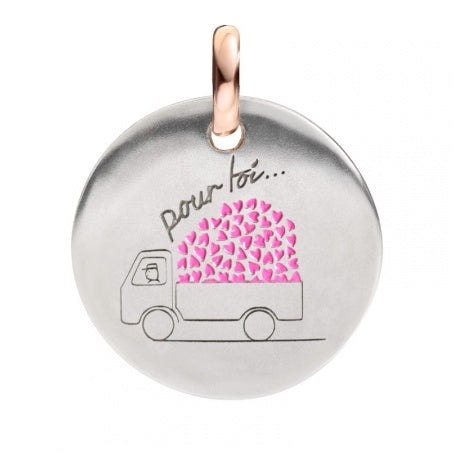 LARGE POUR TOI SILVER COIN CIVITA BY QUERIOT F14A03M2945