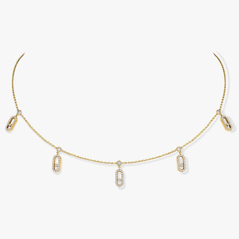 MOVE UNO PAVÉ DROP PENDANT CHOKER 12150-YG