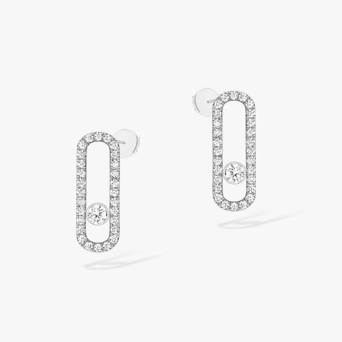 MOVE UNO PAVÉ-SET DIAMOND EARRINGS 12183-WG