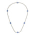 Necklace in sterling silver and blue enamel with Interlocking G details YBB753448001