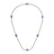 Necklace in sterling silver and blue enamel with Interlocking G details YBB753448001