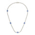 Necklace in sterling silver and blue enamel with Interlocking G details YBB753448001