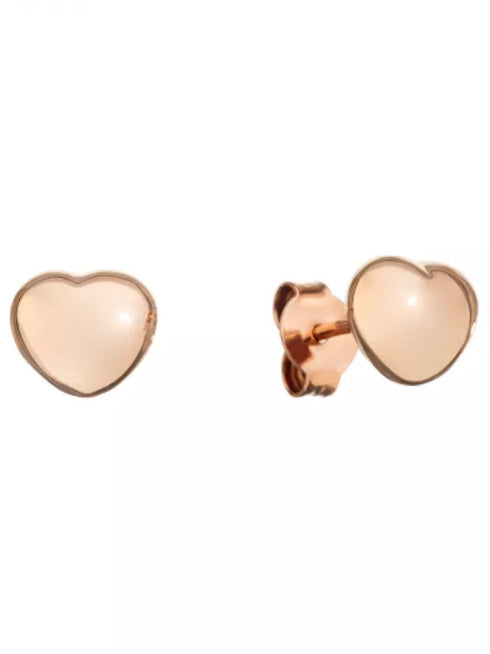 HEART EARRINGS IN ROSE GOLD BY CIVITA QUERIOT O17O02LOVE