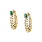 ORECCHINI CHAIN WITH EMERALD STONE J19AUW32