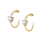 ORECCHINI DIAMOND HEART WHITE HEART STONES GOLD J19AUV30
