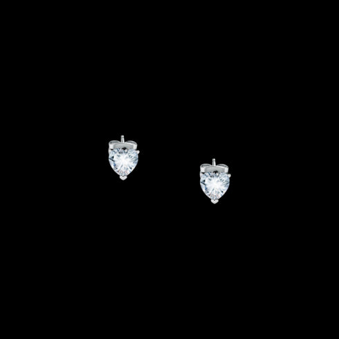 ORECCHINI DIAMOND HEART WHITE HEART STONES J19AUV21